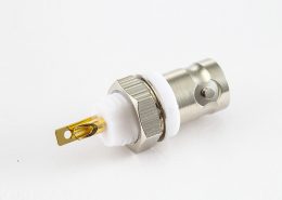 焊杯型BNC連接器母頭180度螺母面板安裝后鎖穿墻接線