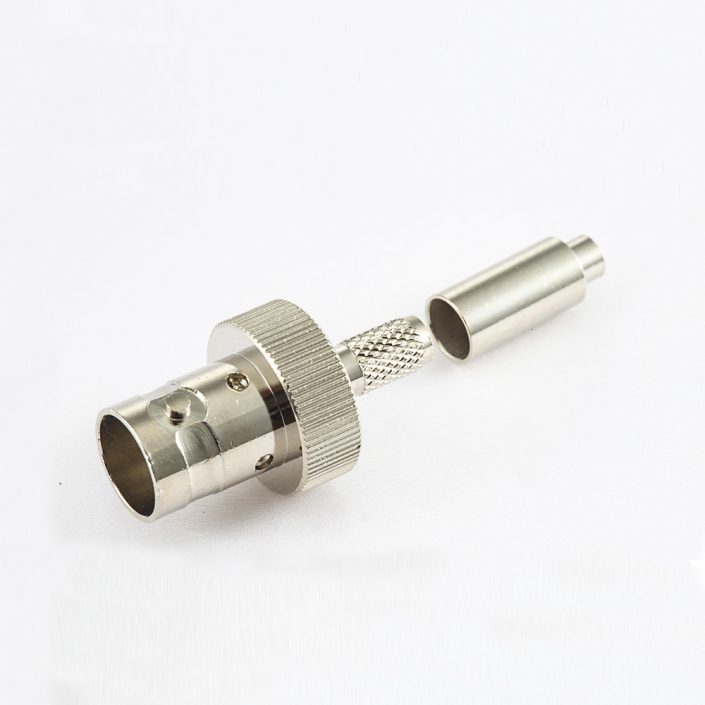 BNC 75歐姆母頭直式壓接RG179/1.5C-2V電纜 BNC 75歐姆母頭直式壓接RG179/1.5C-2V電纜