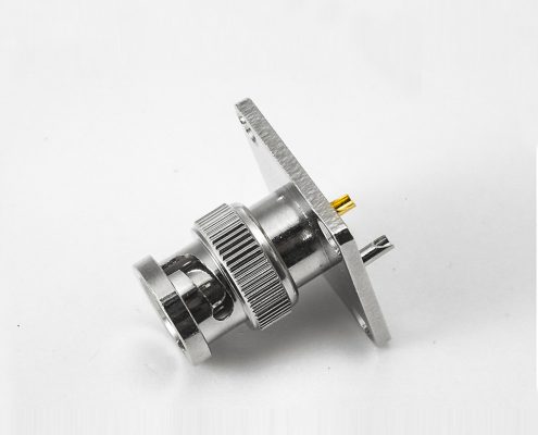 BNC 75歐姆直式公頭法蘭盤式座子